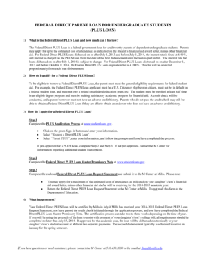 Federal Direct PLUS Loan Request Form