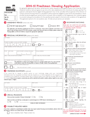 Freshman Housing Application