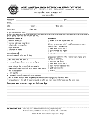 Census Problem Report Form