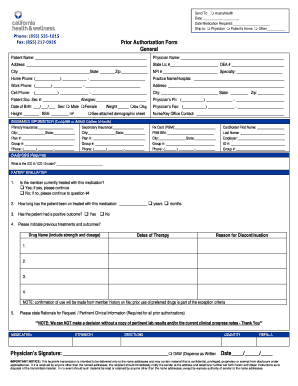 Prior Authorization Form