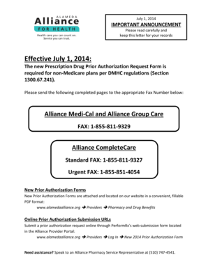 Prescription Drug Prior Authorization Request Form