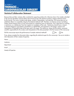 Statistical Collaboration Statement
