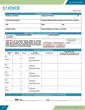 Health Claim Form