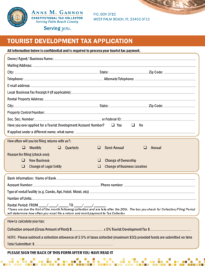 Tourist Development Tax Application