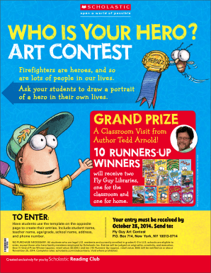 Fly Guy Art Contest Entry Form