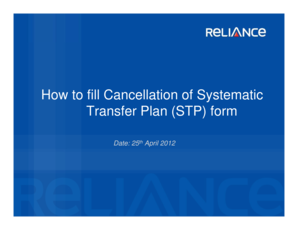 Cancellation of Systematic Transfer Plan Form