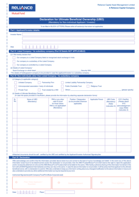 Declaration of ownership of property sample - Declaration for Ultimate Beneficial Ownership (UBO)