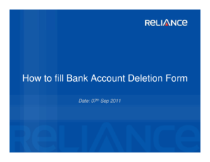 Bank Account Deletion Form