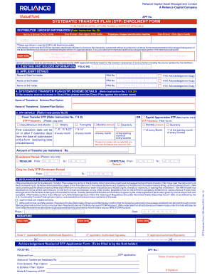 Systematic Transfer Plan Enrolment Form