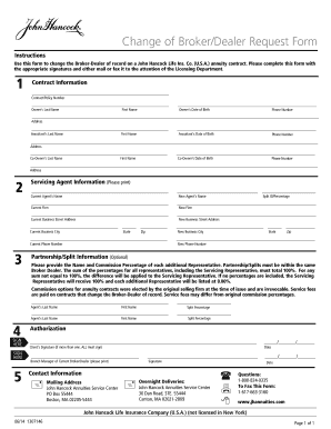 Change of Broker/Dealer Request Form