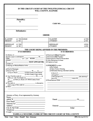 Court Order Template