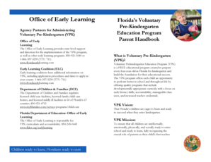 Florida VPK Parent Handbook