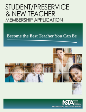 NSTA Student and New Teacher Membership Application