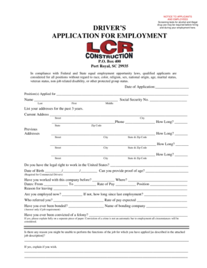 Employment Application Form