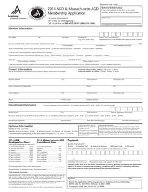AGD Membership Application