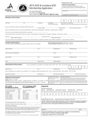 AGD Membership Application