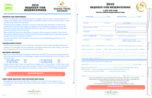 Callaway Gardens Summer Family Adventure Reservation Form