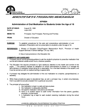 Oral Medication Administration Form