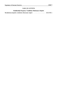 Residential Property Condition Disclosure Report