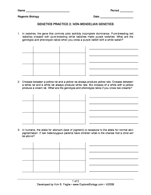 Non Mendelian Genetics Practice Packet Answers - Fill Online, Printable,  Fillable, Blank | pdfFiller
