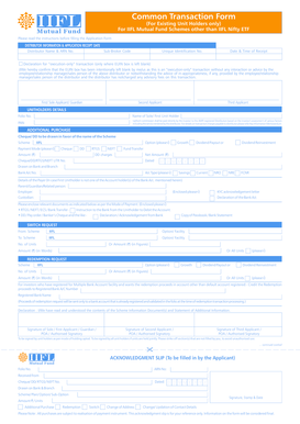 IIFL Mutual Fund Transaction Form