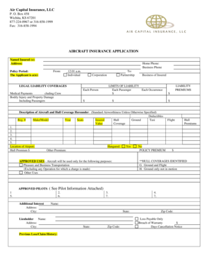 Aircraft Insurance Application