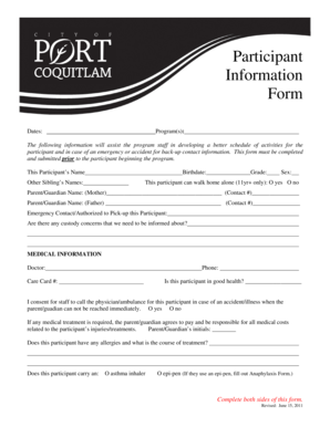 Participant Information Form