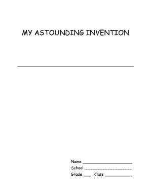 Science Invention Project Form