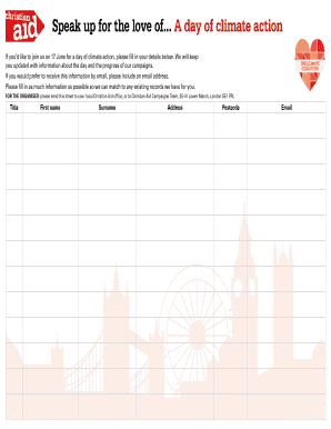 Climate Action Day Registration Form