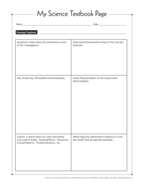 My Science Textbook Page - sfdr-cisd