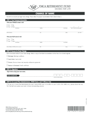 Legal Name Change Form