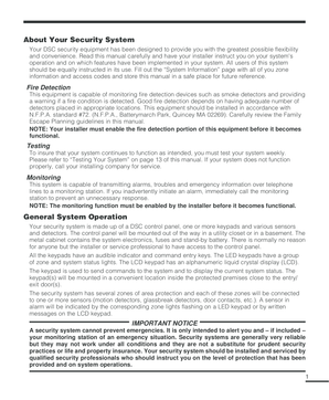 DSC Security System User Manual