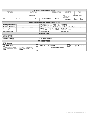 Diagnostic Imaging Requisition Form