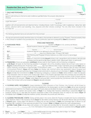 Florida Residential Sale and Purchase Contract