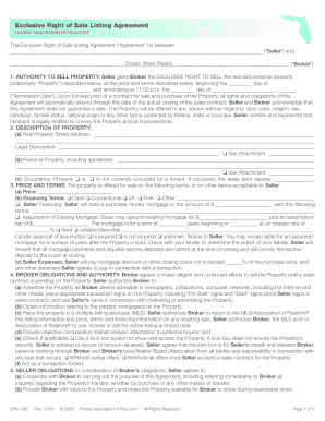 Exclusive Right of Sale Listing Agreement