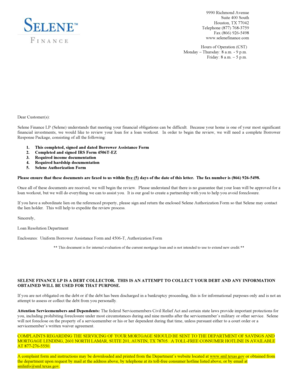 Borrower Assistance Form