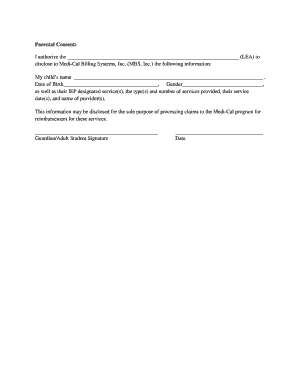 California Medi-Cal Consent Form