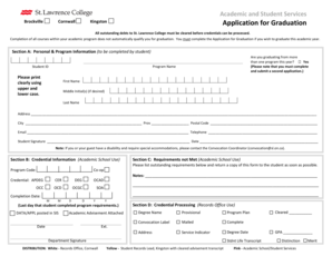 St. Lawrence College Application for Graduation