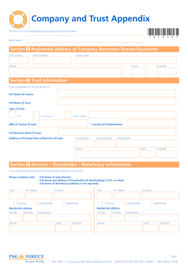 Company and Trust Borrower Form