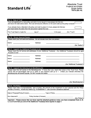 Standard Life Trust Deed TD12
