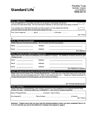 Northern Ireland Flexible Trust Form