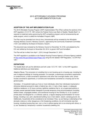 ADOPTION OF THE AHP IMPLEMENTATION PLAN