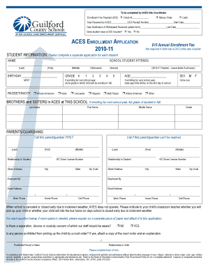 ACES Enrollment Application