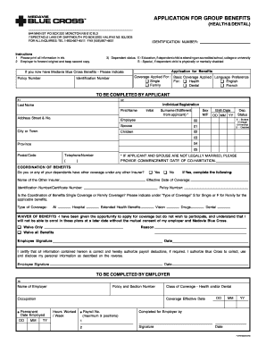Group Benefits Application Form