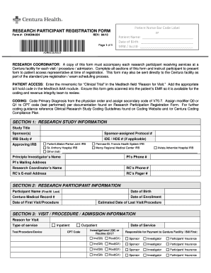 Research Participant Registration Form