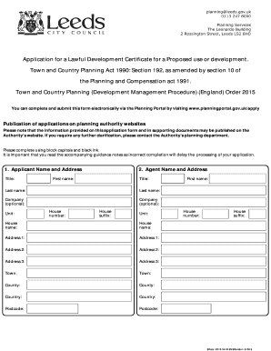 Application for a Lawful Development Certificate