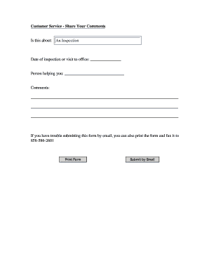 Customer Feedback Form