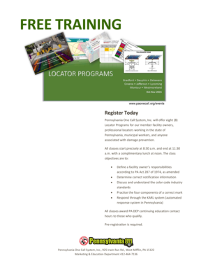Pennsylvania Locator Program Registration Form