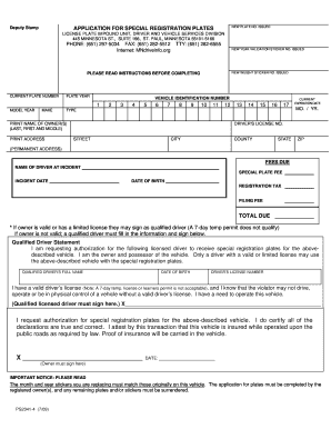 Minnesota Special Registration Plates Application