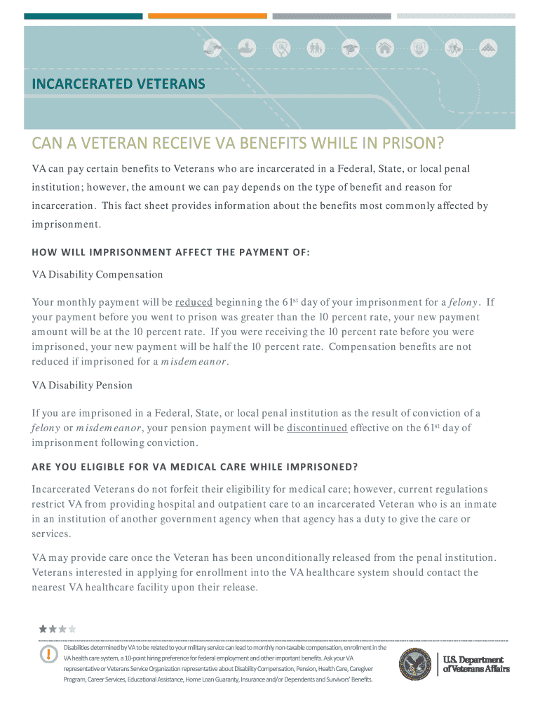Fillable Online VA can pay certain benefits to Veterans who are